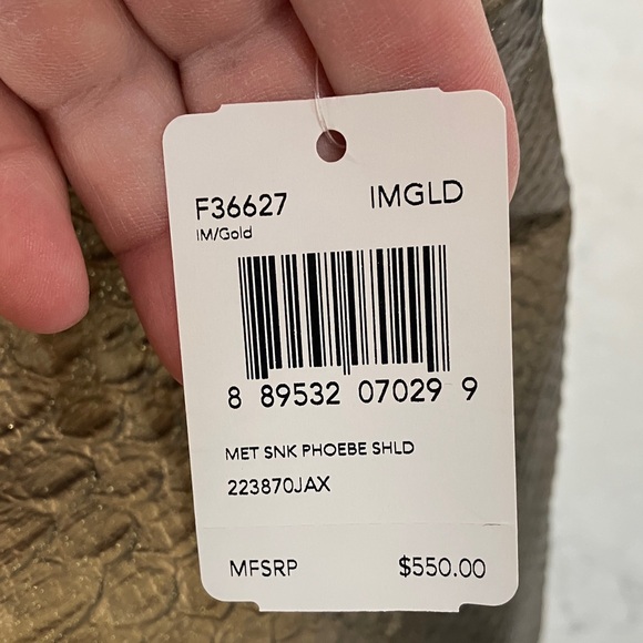 Coach Metallic Embossed Leather Phoebe Shoulder Bag Ombre Gold/Bronze/Black- NWT - Picture 13 of 13